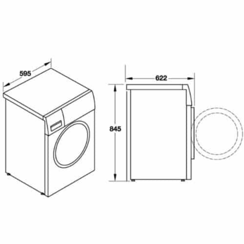 Máy sấy quần áo Hafele HD F60A 538.91.520 9 Kích thước máy sấy quần áo Hafele HD F60A 538.91.520