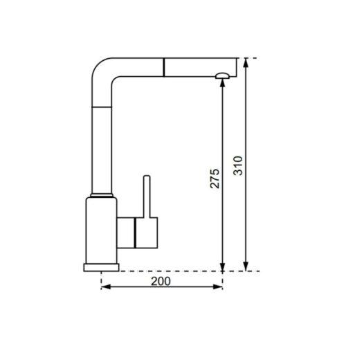 Vòi rửa bát Hafele HF-GM401 569.15.401 3 Vòi rửa bát Hafele HF-GM401 569.15.401