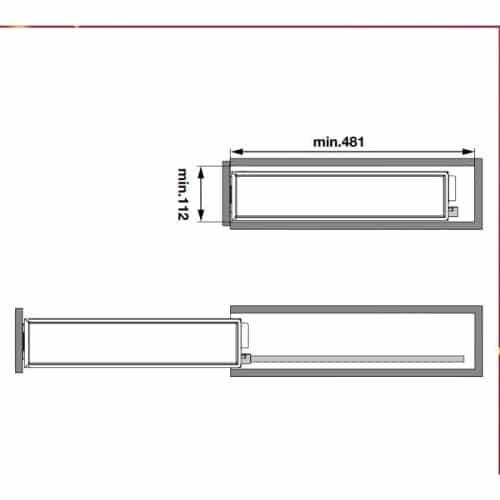 Lắp đặt bộ rổ kéo cho tủ bếp dưới Hafele 545.61.028