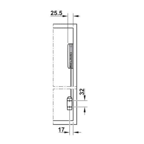Lắp đặt bộ tay nâng FREE FOLD SHORT Hafele 493.05.734, xám