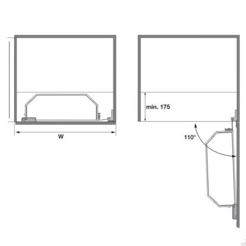 Lắp đặt bộ kệ TANDEM đựng thực phẩm Hafele 545.02.431 KT 500/1700