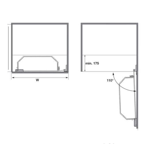 Bộ kệ TANDEM đựng thực phẩm Hafele 545.02.432 KT 600/1700 5 Lắp đặt bộ kệ TANDEM đựng thực phẩm Hafele 545.02.432 KT 600/1700