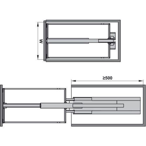 Lắp đặt bộ kệ tủ 6 tầng DISPENSA 90 ARENA 400mm Hafele 546.54.543