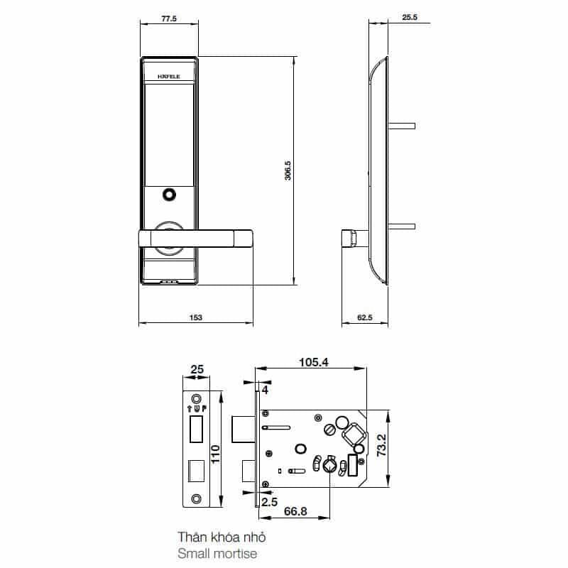 Lắp đặt Khóa cửa điện tử Hafele EL7900-TCB 912.05.646 Lắp đặt Khóa cửa điện tử Hafele EL7900-TCB 912.05.646