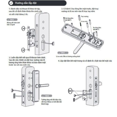 Khóa điện tử Hafele DL7601 912.20.231 5 Lắp đặt Khóa điện tử Hafele DL7601 912.20.231