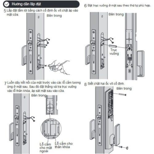Khóa điện tử Hafele PP8103 912.20.263 5 Lắp đặt Khóa điện tử Hafele PP8103 912.20.263