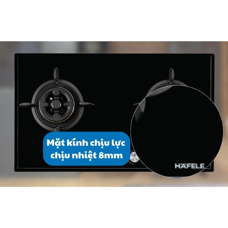 Mặt kính bếp gas 2 vùng nấu Hafele HC-G802C 495.06.053 Mặt kính bếp gas 2 vùng nấu Hafele HC-G802C 495.06.053