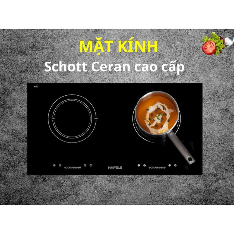 Mặt kính bếp từ đôi kết hợp hồng ngoại Hafele HC-M772C 536.61.565 Mặt kính bếp từ đôi kết hợp hồng ngoại Hafele HC-M772C 536.61.565
