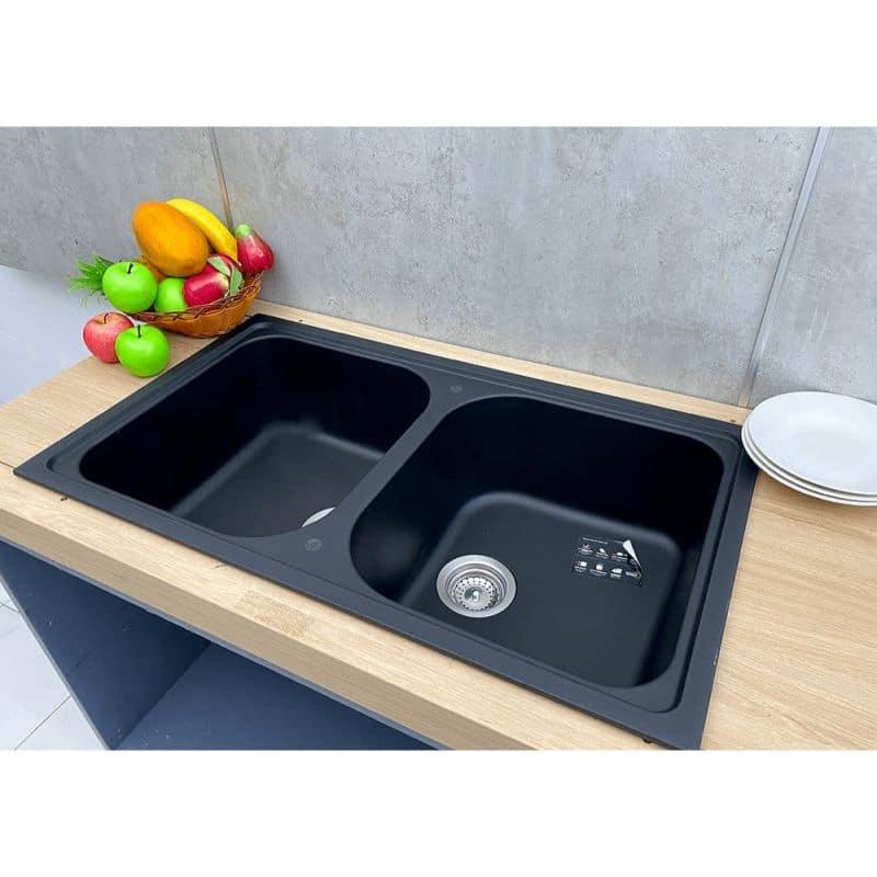 Mặt nghiêng Chậu rửa bát Hafele Julius HS-GD8650 570.35.380 Chậu rửa bát Hafele Julius HS-GD8650 570.35.380