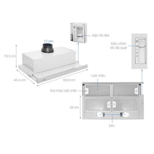 Thông số Máy hút mùi Hafele HH-S70A 533.89.031