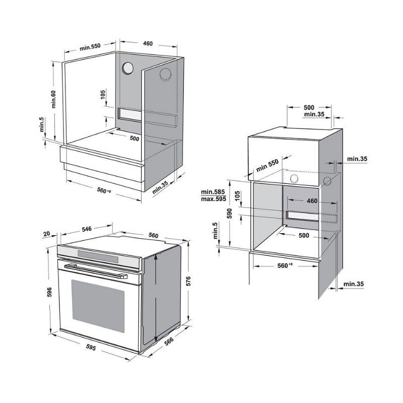 Thông số kỹ thuật Hafele HCO-8T50A 538.01.431 Thông số kỹ thuật Hafele HCO-8T50A 538.01.431