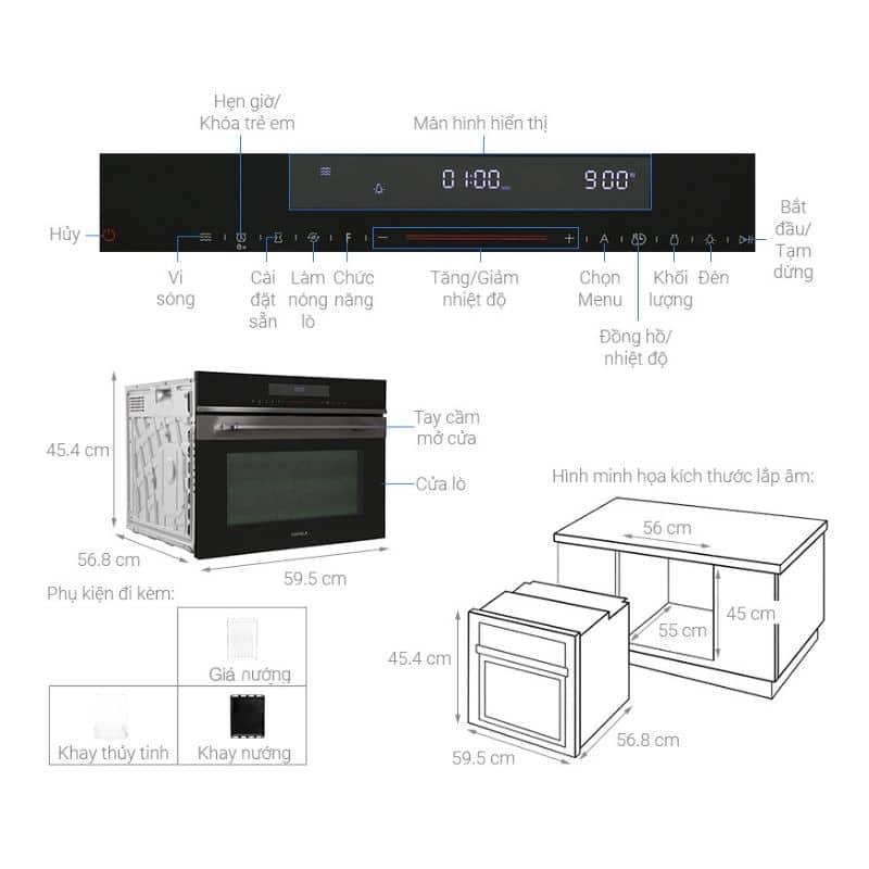 Thông số kỹ thuật Hafele HCO-8T50A 538.01.431 Thông số kỹ thuật Hafele HCO-8T50A 538.01.431