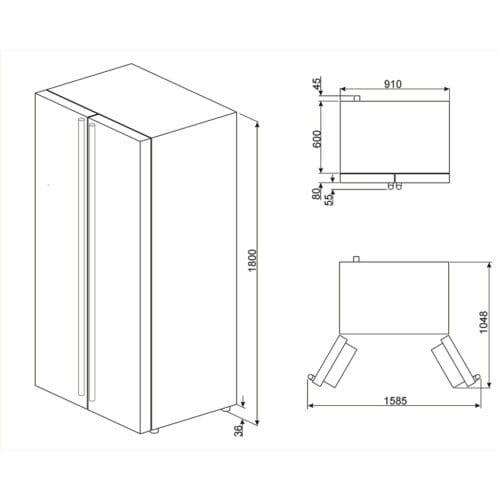 Tủ lạnh side by side Hafele SBS660X 535.14.998 6 tu lanh hafele sbs660x 535 14 998 1
