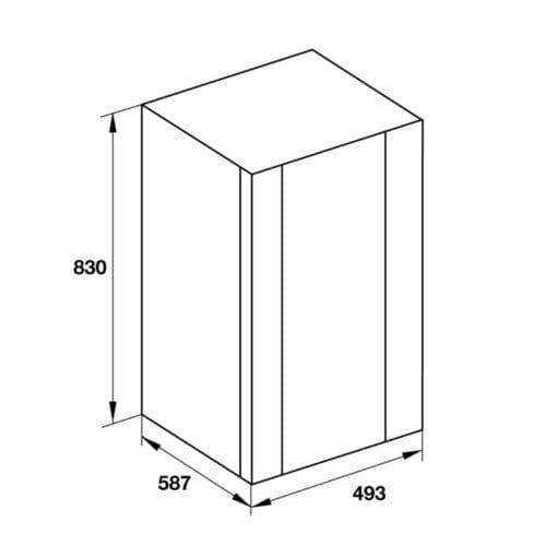 Tủ rượu Hafele HW-G32A 534.16.960 , 32 chai 6 Kích thước Tủ rượu Hafele HW-G32A 534.16.960
