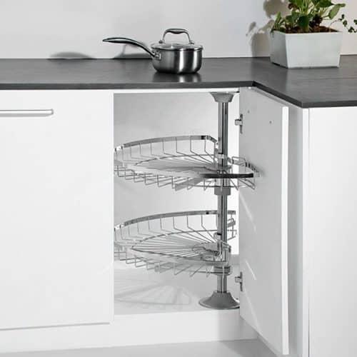 Ảnh bộ rổ góc xoay 180 độ MEZZO Cucina 548.37.200 mạ chrome