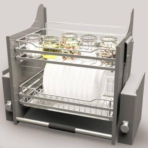 Giá bát đĩa di động lướt tròn LENTO Cucina 504.76.208 mạ chrome 3 Ảnh rổ chén đĩa di động lướt tròn LENTO Cucina 504.76.208 mạ chrome