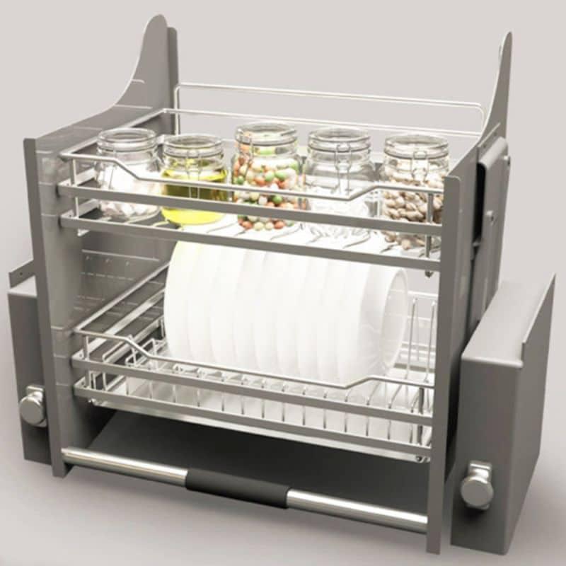 Ảnh rổ chén đĩa di động lướt tròn LENTO Cucina 504.76.208 mạ chrome Ảnh rổ chén đĩa di động lướt tròn LENTO Cucina 504.76.208 mạ chrome