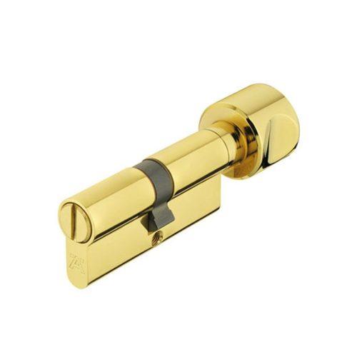 Ảnh ruột khóa 1 đầu chìa 1 đầu vặn Hafele 916.08.916, 101mm Đồng thau