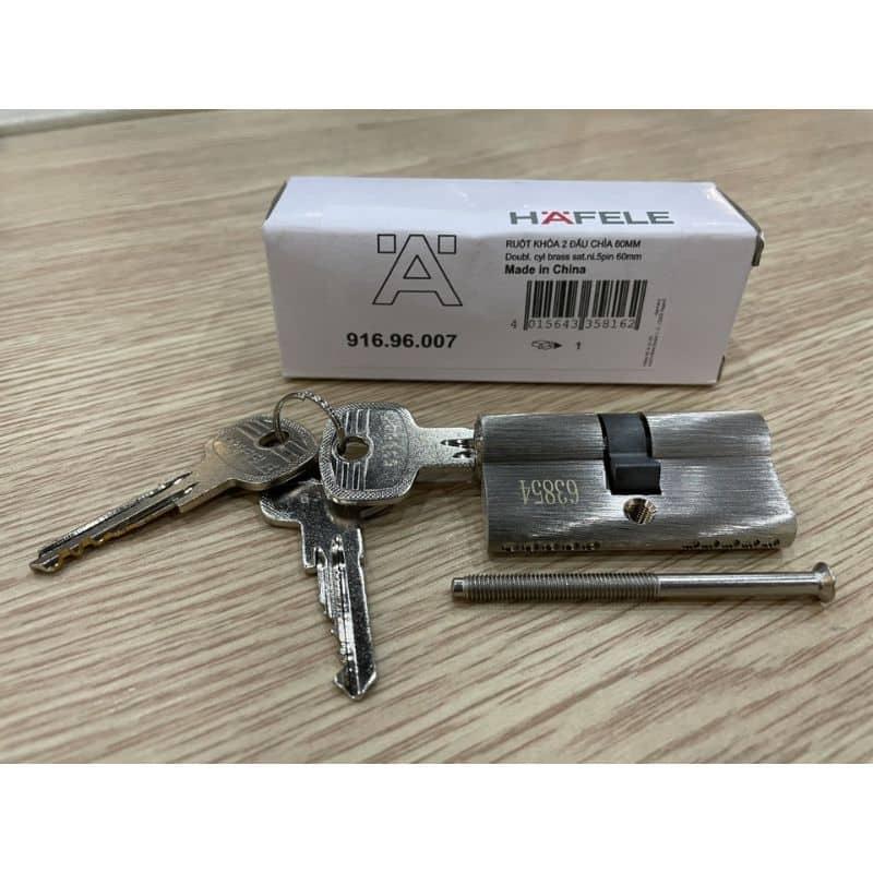Ảnh Ruột khóa 2 đầu Hafele 916.96.007, 60mm Đồng thau Ảnh Ruột khóa 2 đầu Hafele 916.96.007, 60mm Đồng thau