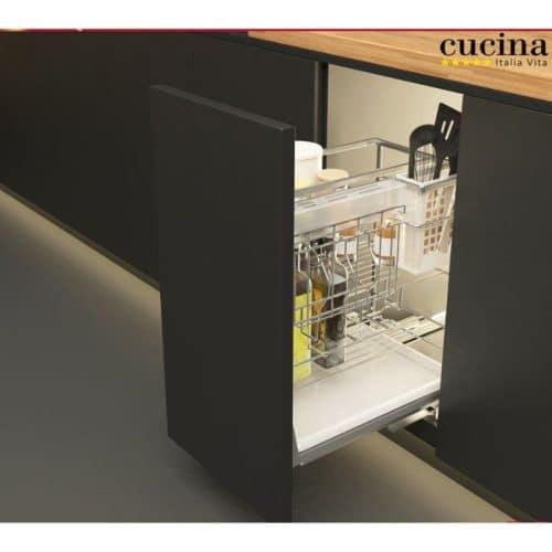 Bộ rổ dao thớt, chai lọ SONATA Cucina 549.20.014 Inox 304 3 Ảnh thực tế bộ rổ dao thớt, chai lọ SONATA Cucina 549.20.014 Inox 304