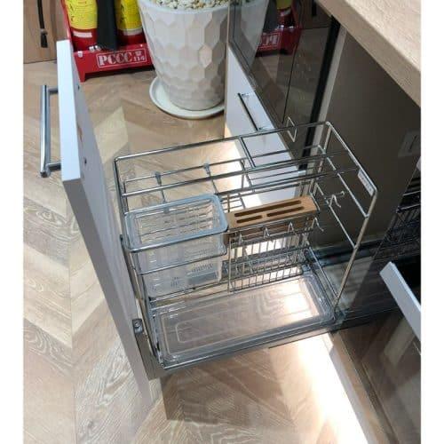 Bộ rổ dao thớt, chai lọ SONATA Cucina 549.20.015 Inox 304 6 Ảnh thực tế bộ rổ dao thớt, chai lọ SONATA Cucina 549.20.015 Inox 304
