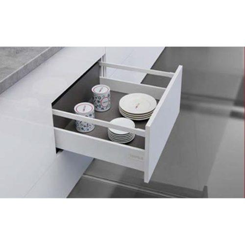 Ray hộp Hafele 552.55.716 Alto-S H80 mm màu trắng mờ 3 Ảnh thực tế ray hộp Hafele 552.55.716 Alto-S H80 mm màu trắng mờ