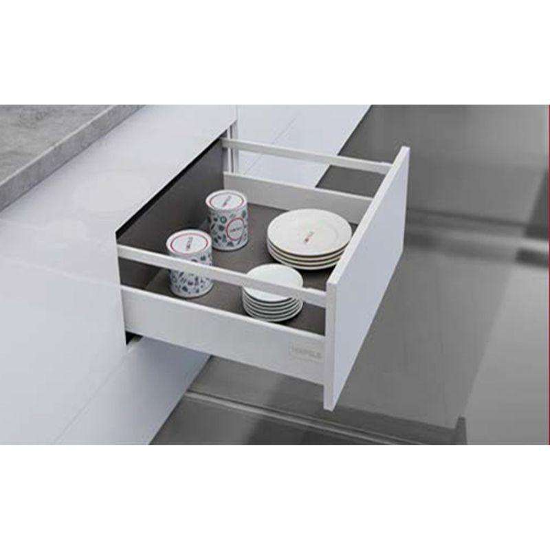 Ảnh thực tế ray hộp Hafele 552.55.716 Alto-S H80 mm màu trắng mờ Ảnh thực tế ray hộp Hafele 552.55.716 Alto-S H80 mm màu trắng mờ