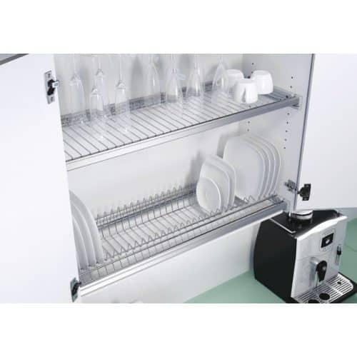 Ảnh thực tế khay úp chén đĩa Hafele 544.01.209 crom, 864x263mm
