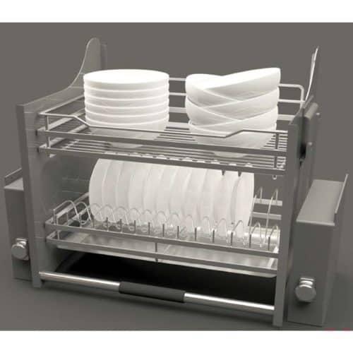 Ảnh thực tế rổ chén đĩa di động lướt dẹt LENTO Cucina 504.76.015 Inox 304