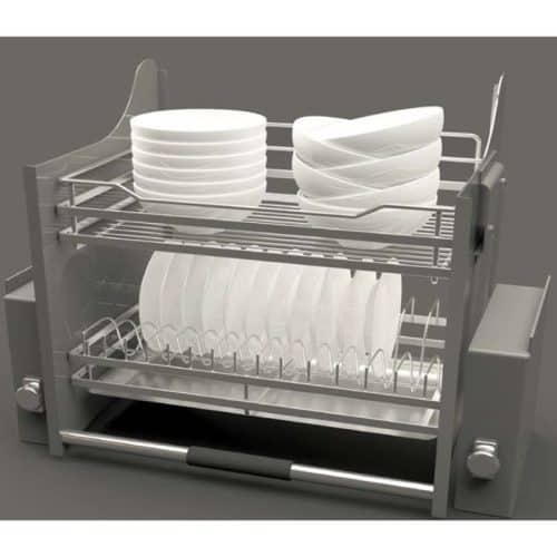 Giá bát đĩa di động lướt dẹt LENTO Cucina 504.76.017 Inox 304 6 Ảnh thực tế rổ chén đĩa di động lướt dẹt LENTO Cucina 504.76.017 Inox 304