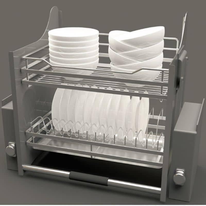 Ảnh thực tế rổ chén đĩa di động lướt dẹt LENTO Cucina 504.76.214 mạ chrome Ảnh thực tế rổ chén đĩa di động lướt dẹt LENTO Cucina 504.76.214 mạ chrome