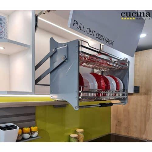 Ảnh thực tế rổ chén đĩa di động lướt dẹt LENTO Cucina 504.76.217 mạ chrome