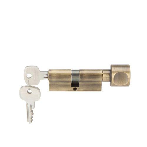 Ảnh thực tế ruột khóa 1 đầu chìa 1 đầu vặn Hafele 916.08.305, 91mm Đồng thau