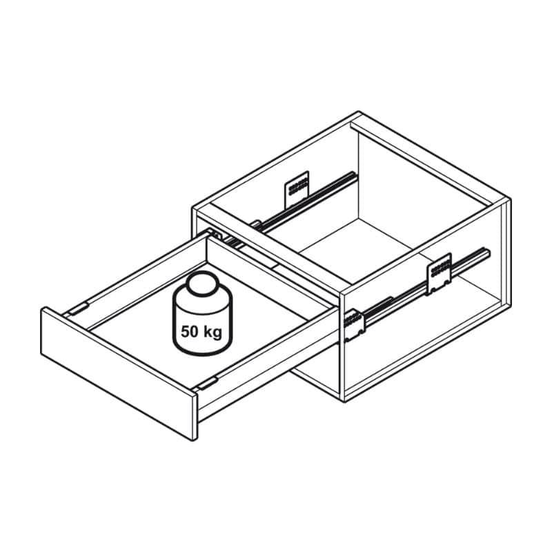 Sức chứa Bộ ngăn kéo Hafele 513.30.735 Matrix Box P50 16/92/1200/500 trắng mờ Sức chứa Bộ ngăn kéo Hafele 513.30.735 Matrix Box P50 16/92/1200/500 trắng mờ