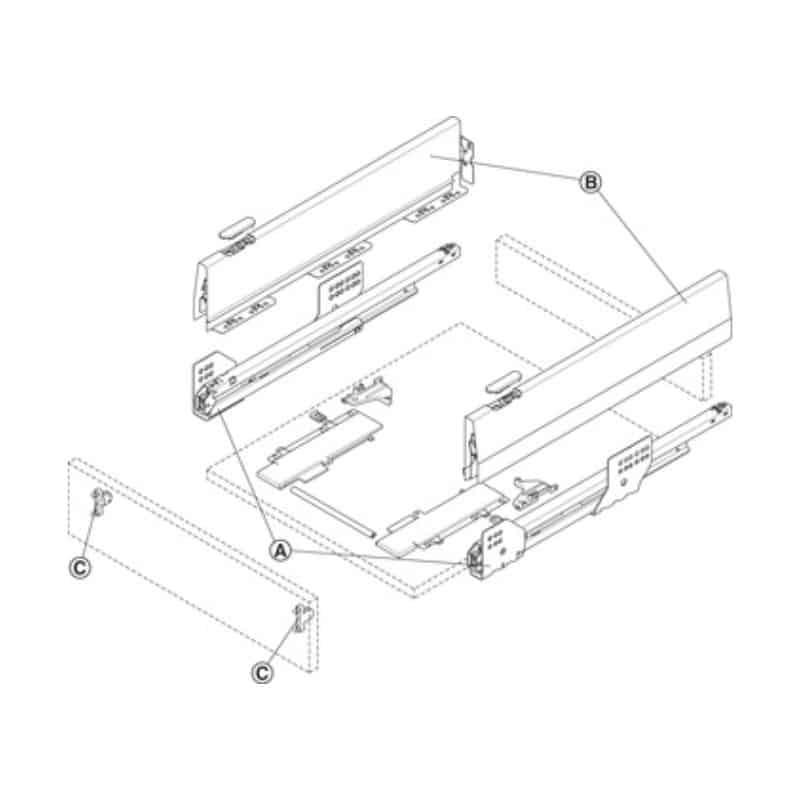 bo-ngan-keo-hafele-513-31-715 (1) Lắp đặt Bộ ngăn kéo Hafele 513.31.715 Matrix Box P35 PTO SC 16/115/1200/500 mm