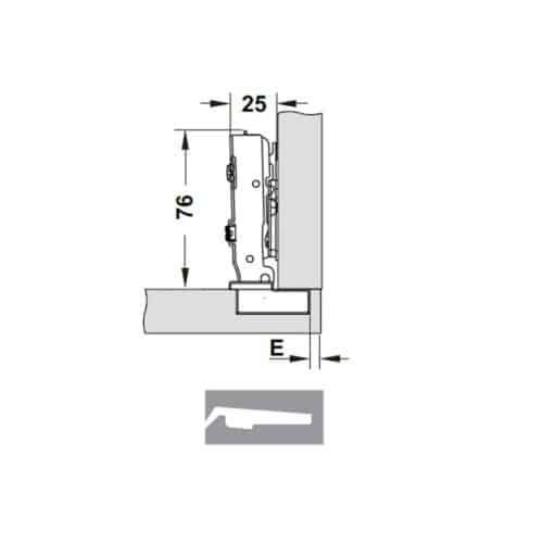 Bản lề giảm chấn Hafele Cucina Legato 334.00.061 3 Kích thước bản lề giảm chấn Hafele Cucina Legato 334.00.061