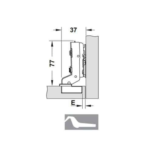 Bản lề legato lọt lòng cucina Hafele 334.00.032 3 Kích thước bản lề legato lọt lòng cucina Hafele 334.00.032