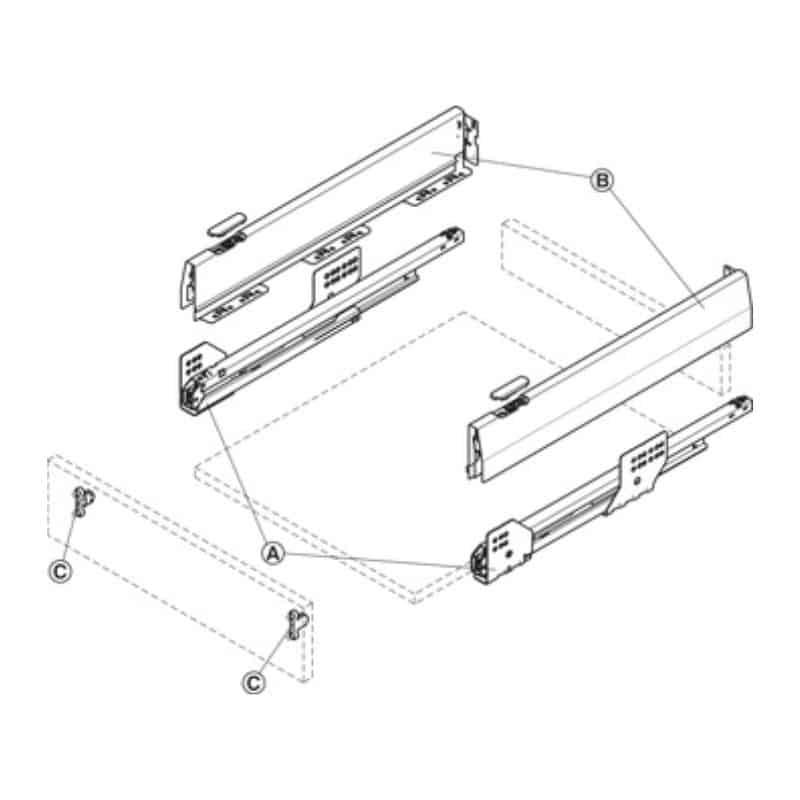 Lắp đặt Bộ ngăn kéo Hafele 513.04.705 Matrix Box P35 16/92/500mm trắng mờ Lắp đặt Bộ ngăn kéo Hafele 513.04.705 Matrix Box P35 16/92/500mm trắng mờ
