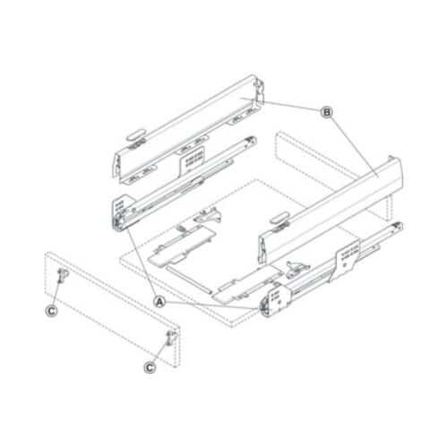 Bộ ngăn kéo Hafele 513.30.715 Matrix Box P35 PTO SC 16/92/1200/500 mm 5 Lắp đặt Bộ ngăn kéo Hafele 513.30.715 Matrix Box P35 PTO SC 16/92/1200/500 mm