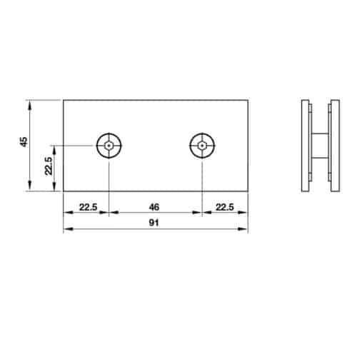 Lắp đặt kẹp kính 180 độ Bauma 981.77.957