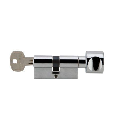Ruột khóa 1 đầu chìa 1 đầu vặn Hafele 916.08.694, 81mm Đồng thau 5 Mặt bên ruột khóa 1 đầu chìa 1 đầu vặn Hafele 916.08.694, 81mm Đồng thau