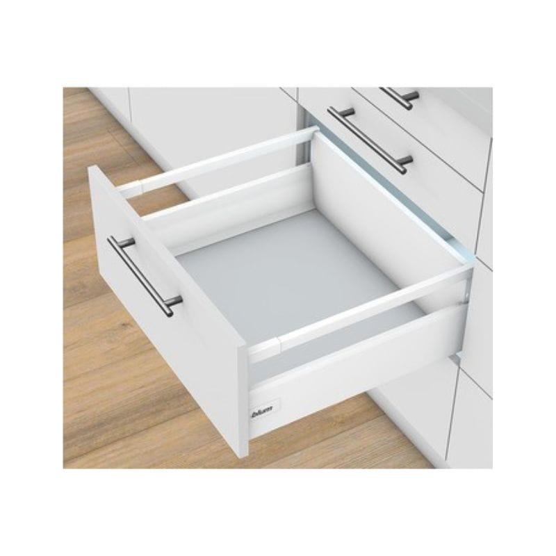 Ray hộp Hafele 550.85.765 Antaro X2 giảm chấn trắng 30kg C196mm ray hop hafele 550 85 765 antaro x2 giam chan trang 30kg c 196mm