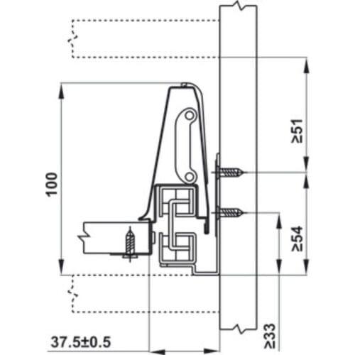 Ray hộp Hafele 552.03.785 Inner Alto âm giảm chấn H84xD500mm trắng mờ (1)