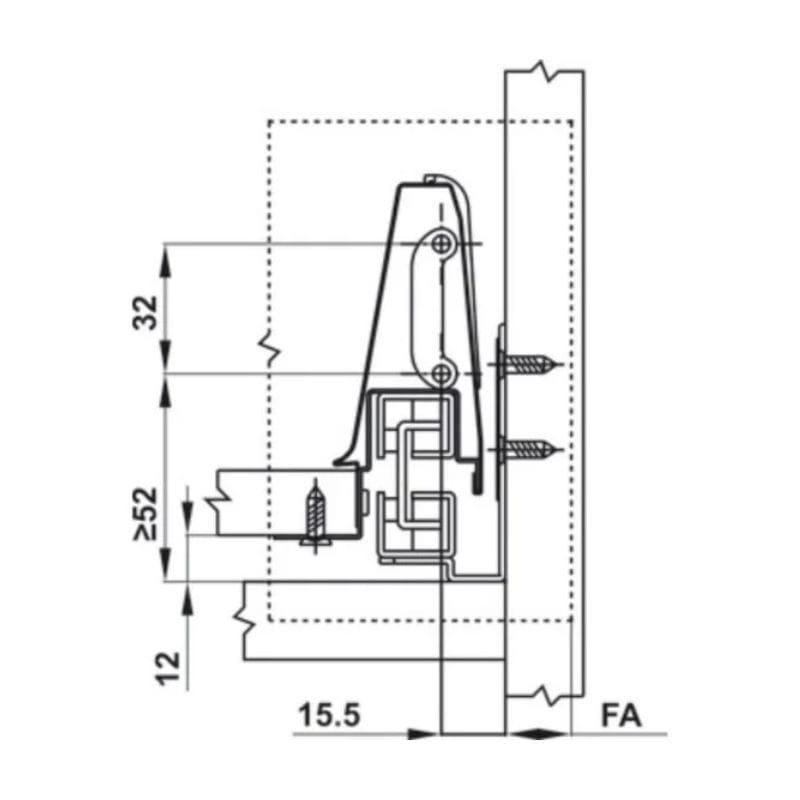 Ray hộp Hafele 552.03.785 Inner Alto âm giảm chấn H84xD500mm trắng mờ (2) Ray hộp Hafele 552.03.785 Inner Alto âm giảm chấn H84xD500mm trắng mờ (2)