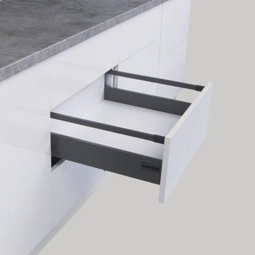 Ray hộp Alto-S chiều cao 80mm với thanh vuông Hafele 552.55.323