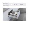 Ray hộp Hafele 552.55.716 Alto-S H80 mm màu trắng mờ 2 Ray hộp Hafele 552.55.716 Alto-S H80 mm màu trắng mờ