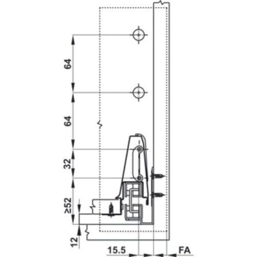 Ray hộp kính Hafele 552.03.095 Alto giảm chấn màu xám H84xD500mm 4 Ray hộp kính Hafele 552.03.095 Alto giảm chấn màu xám H84xD500mm (2)