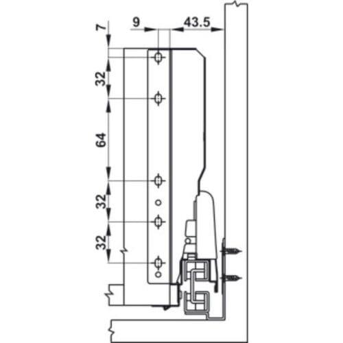 Ray hộp kính Hafele 552.03.095 Alto giảm chấn màu xám H84xD500mm 5 Ray hộp kính Hafele 552.03.095 Alto giảm chấn màu xám H84xD500mm (3)