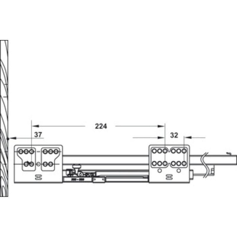 Ray hộp kính Hafele 552.03.095 Alto giảm chấn màu xám H84xD500mm (4) Ray hộp kính Hafele 552.03.095 Alto giảm chấn màu xám H84xD500mm (4)