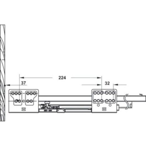 Ray hộp kính Hafele 552.03.791 Alto giảm chấn màu trắng mờ H84xD300mm (3)